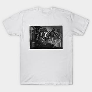 Rhythm Band, Musicians Playing Jazz 1935-1943 by Elizabeth Olds T-Shirt